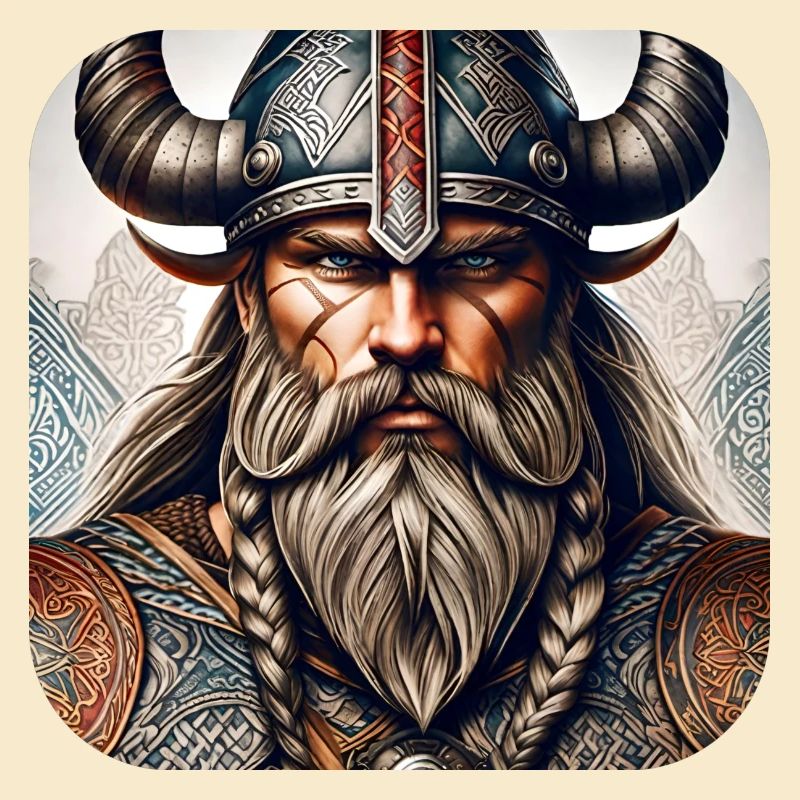 Stolzer Wikinger Krieger Germane