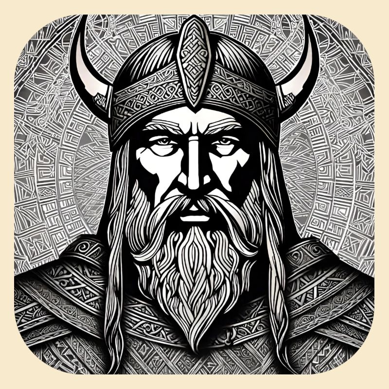 Stolzer Wikinger Krieger Germane