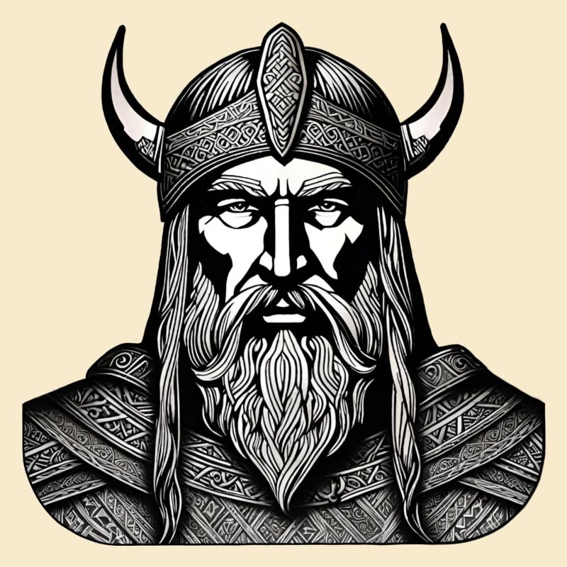 Stolzer Wikinger Krieger Germane