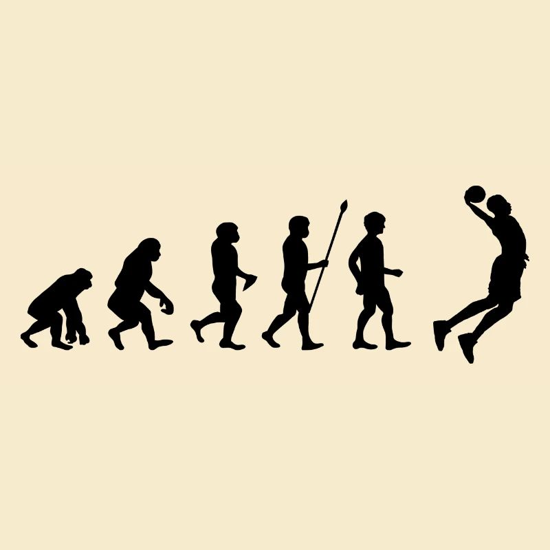 basketball Evolution - Basketballer beim Dunking