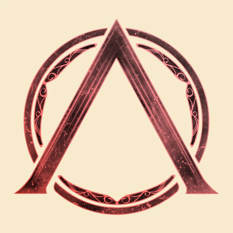Sparta Lambda Symbol Feuerrot