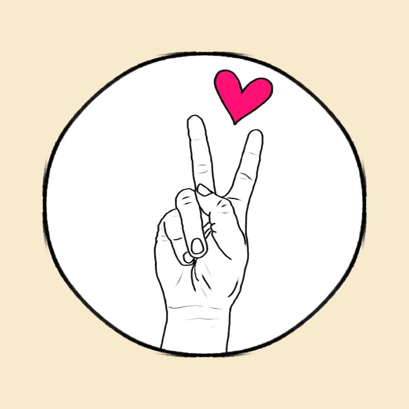 Peace Hand with Heart
