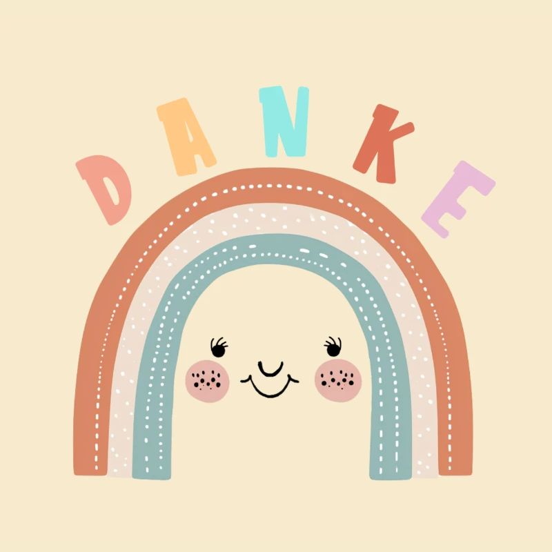 Danke! Regenbogen, personalisierbar