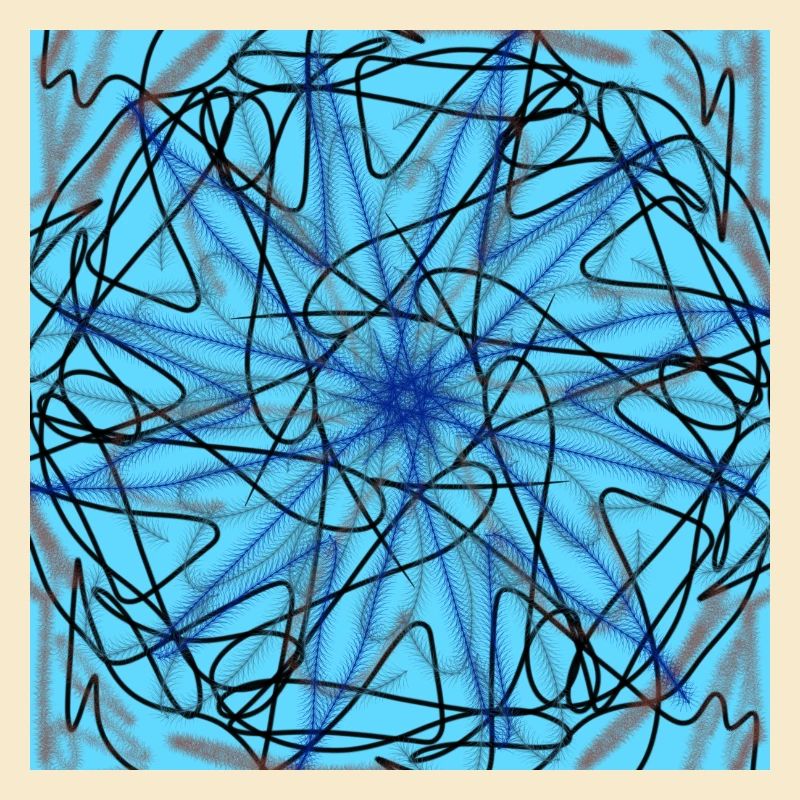 abstrakter blauer Stern