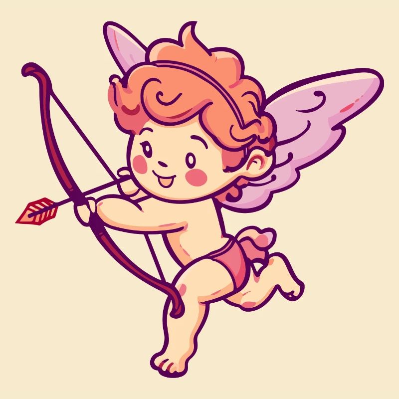 Saint-Valentin ange arc et flèche Cupidon