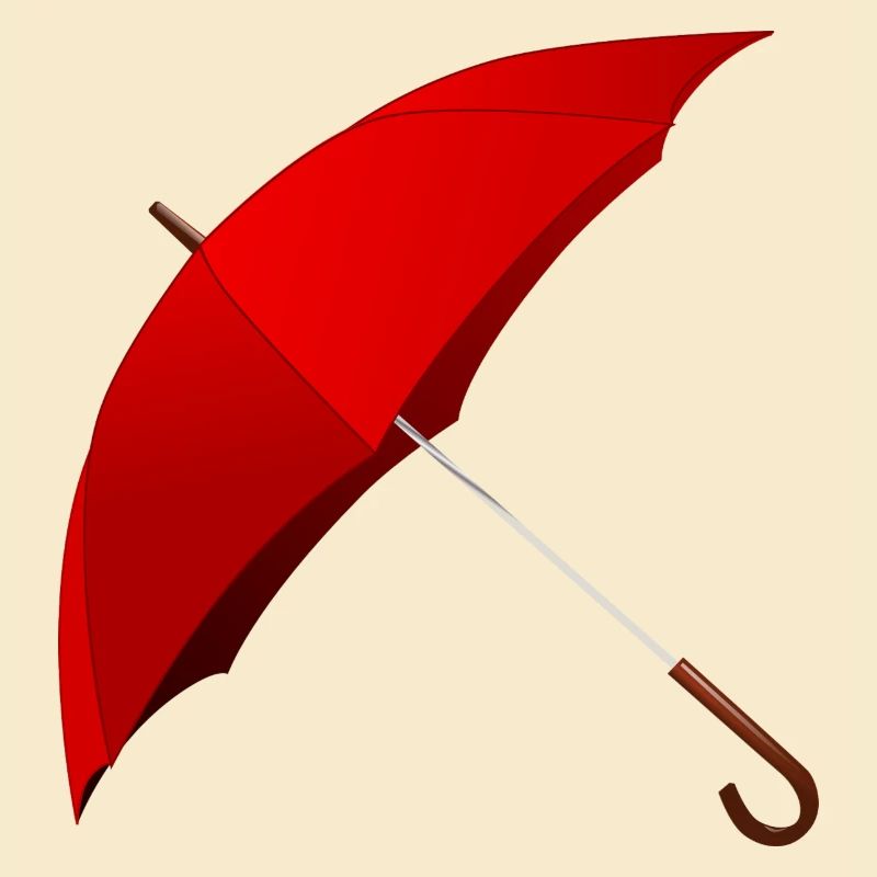 Roter Regenschirm aufgespannt. Geschenkidee