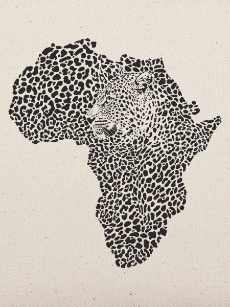 Afrika map leopard