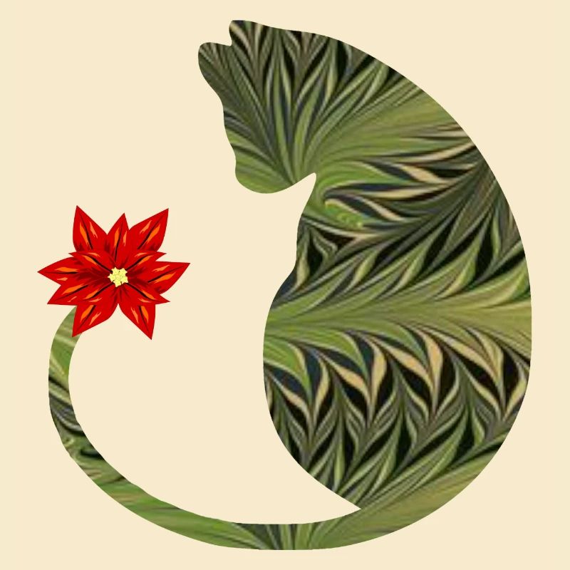 cat with flower e 101