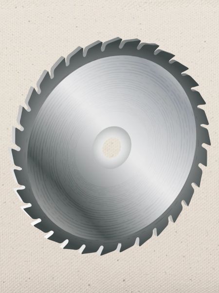 einzelnes Kreissägeblatt Metallfarben