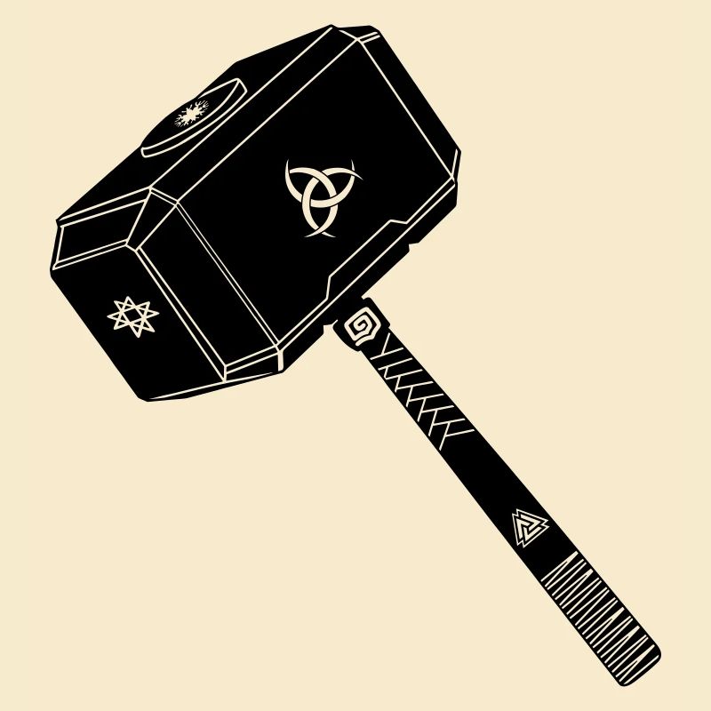 Marteau de thor Thor s avec symboles vikings