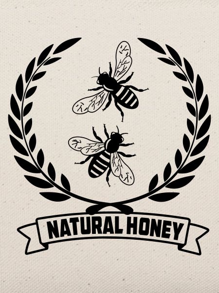 Bees in laurel wreath