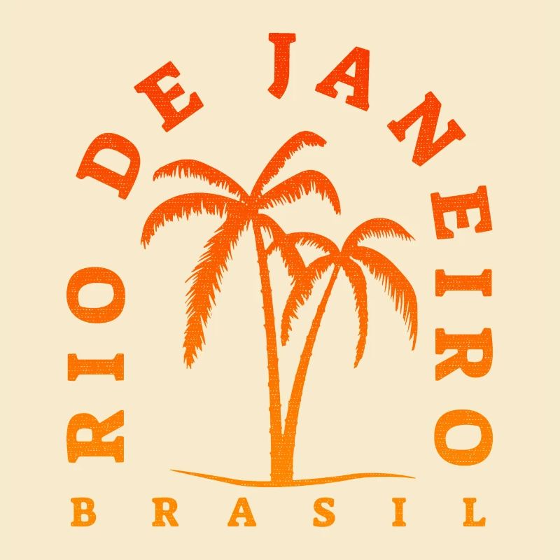 Rio de Janeiro Palm Tree Retro