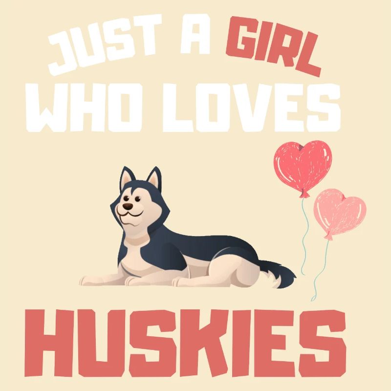 Nur ein Mädchen das Huskys liebt Hunde Husky