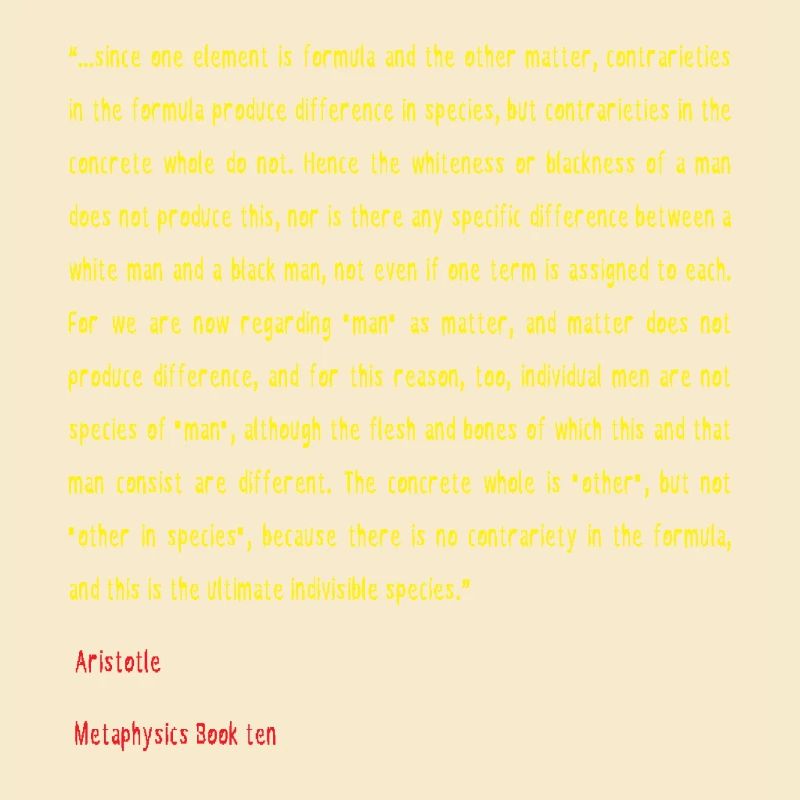 Aristotle Metaphysics Book ten