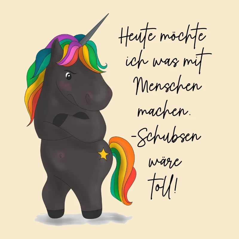 Einhorndrache mit Regenbogenmähne