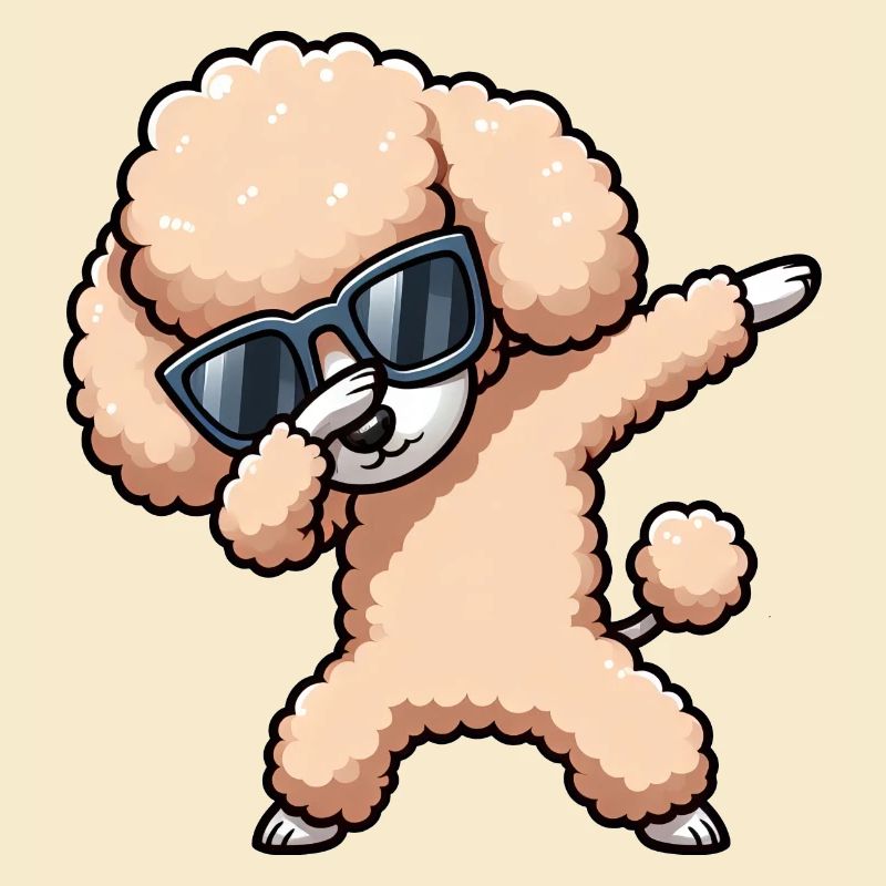 Cool Poodle Dab Pose Funny