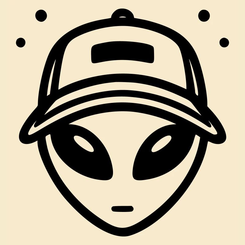 Alien mit Trucker-Mütze