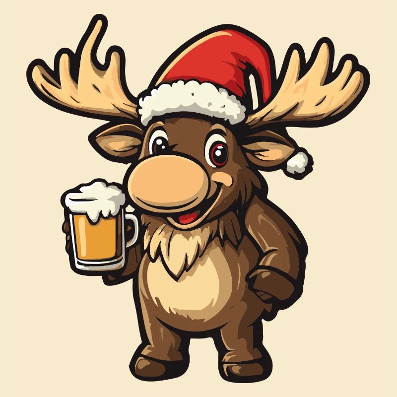 Elch Weihnachten Bier
