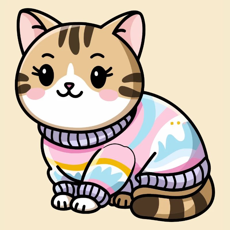 Kuscheliger Pullover Katze