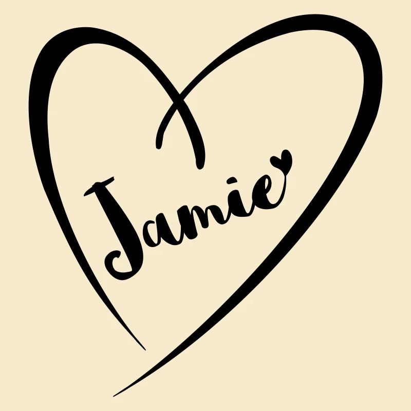 Jamie surname first name in heart frame