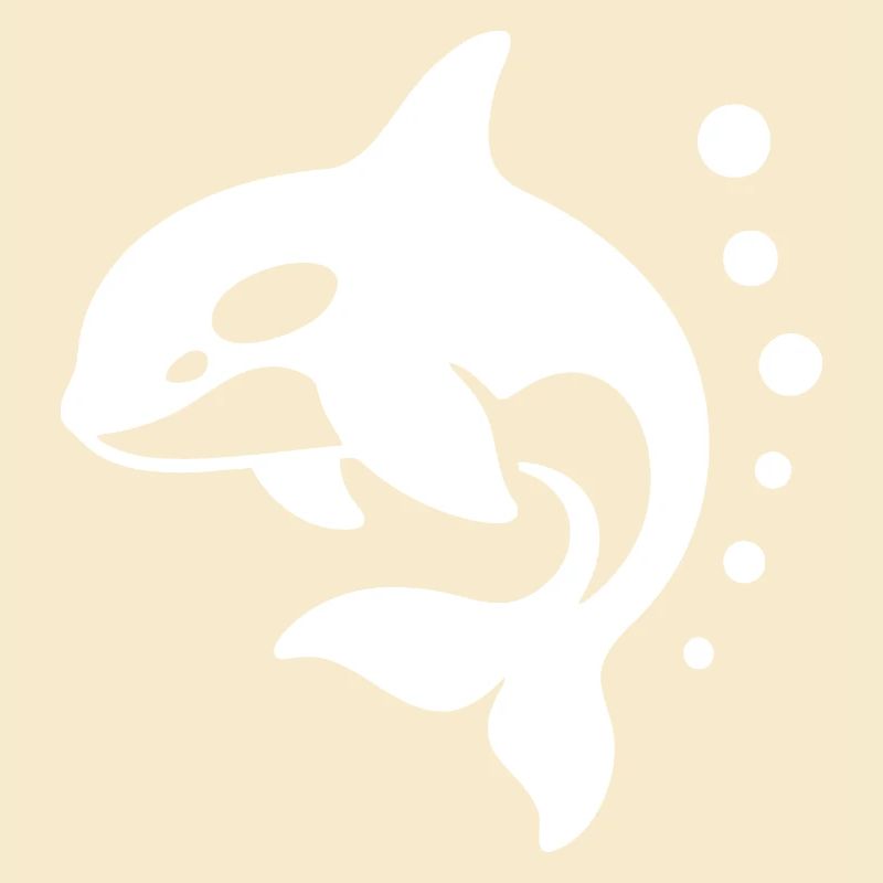 Conception minimaliste de la silhouette d’un dauphin