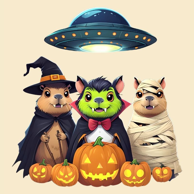 Halloween Capybara Hamster Geist Geschenkidee