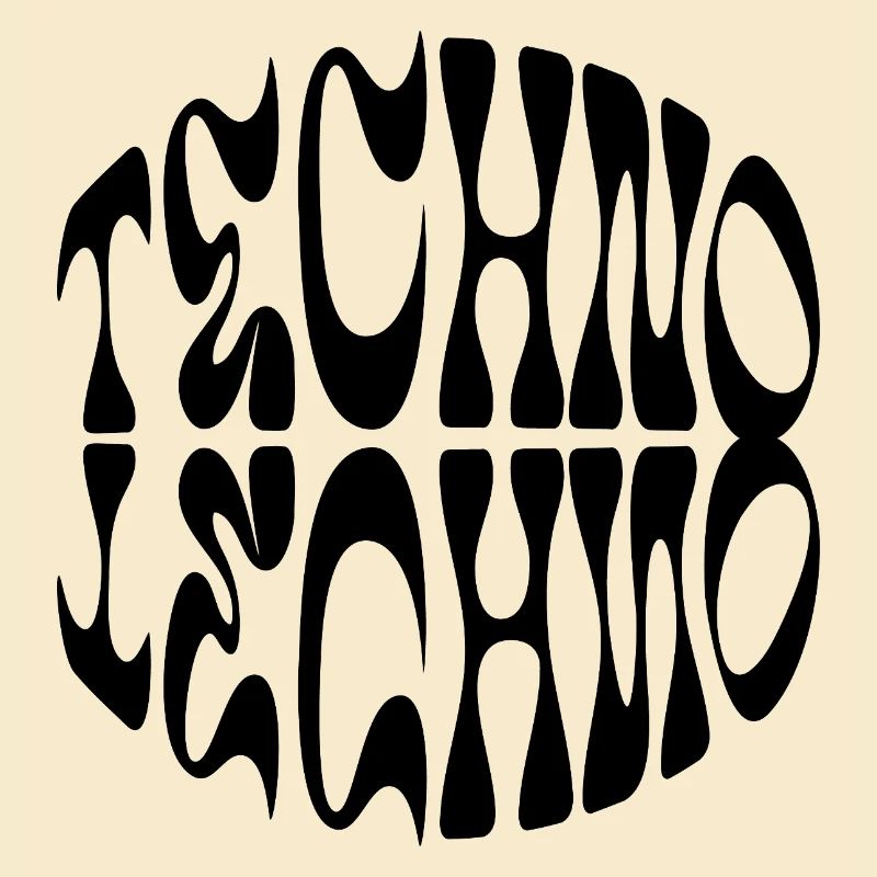 Techno liquid logo design