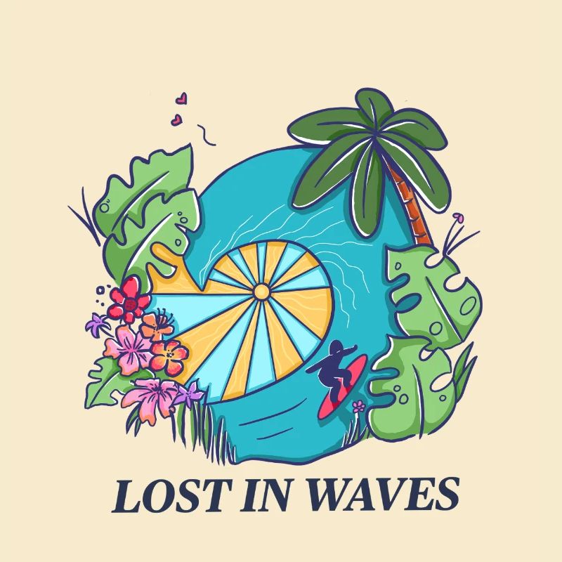 Perdu dans les vagues - Conception de vibrations de surf tropicales