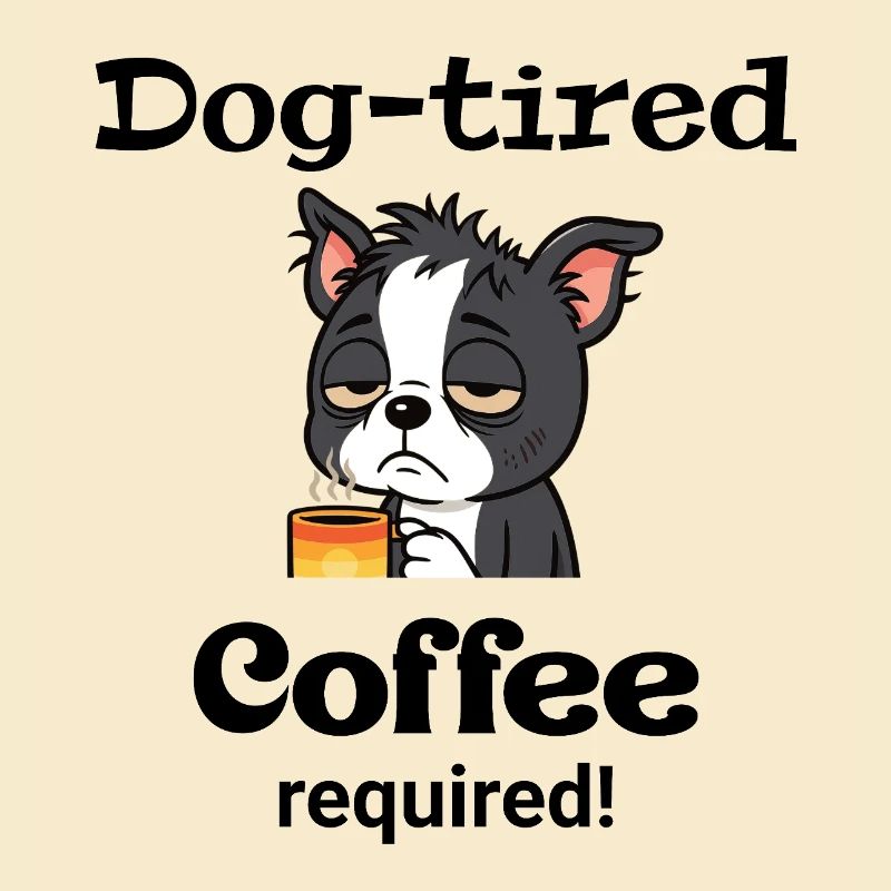 Boston - Hund müde - Kaffee erforderlich