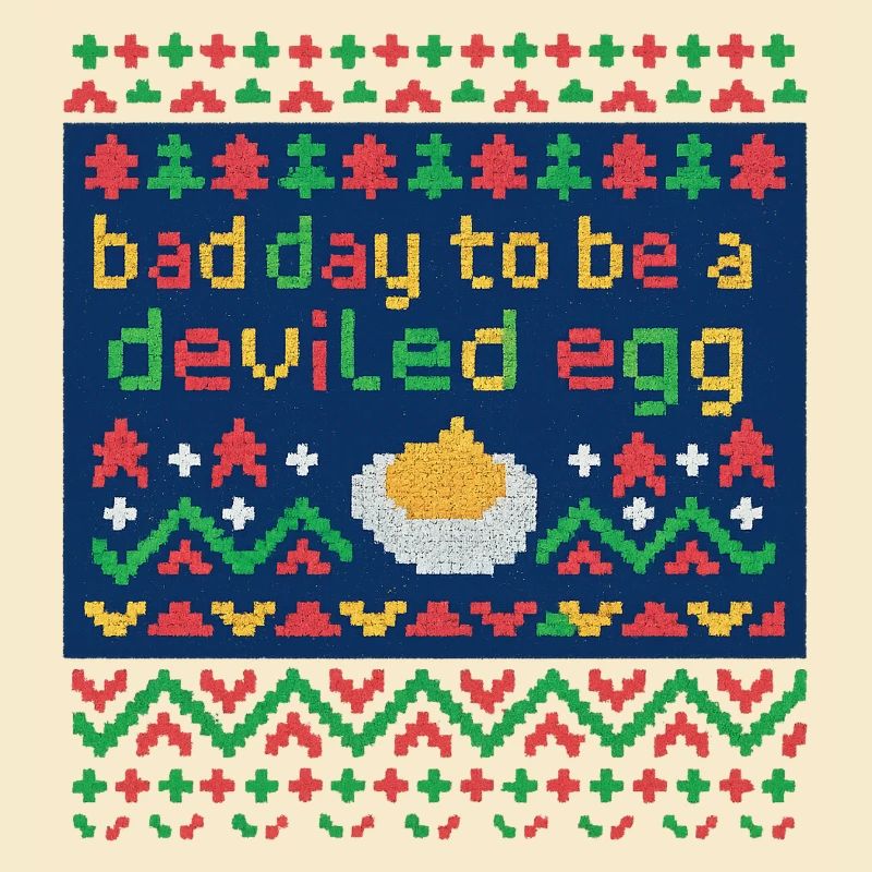 Deviled Egg Pixel Wortspiel, Weihnachtsessen-Liebhaber