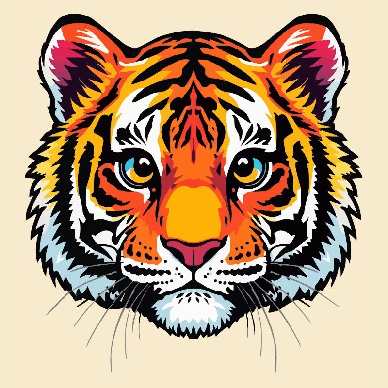 Niedlicher Tigerkopf 