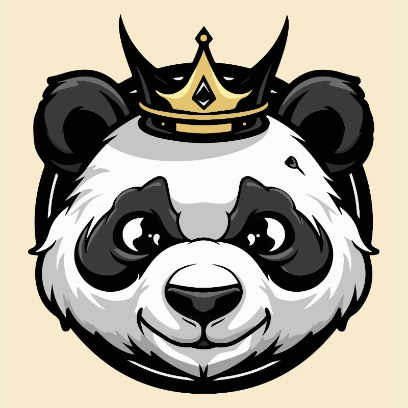 Panda Kopf Krone