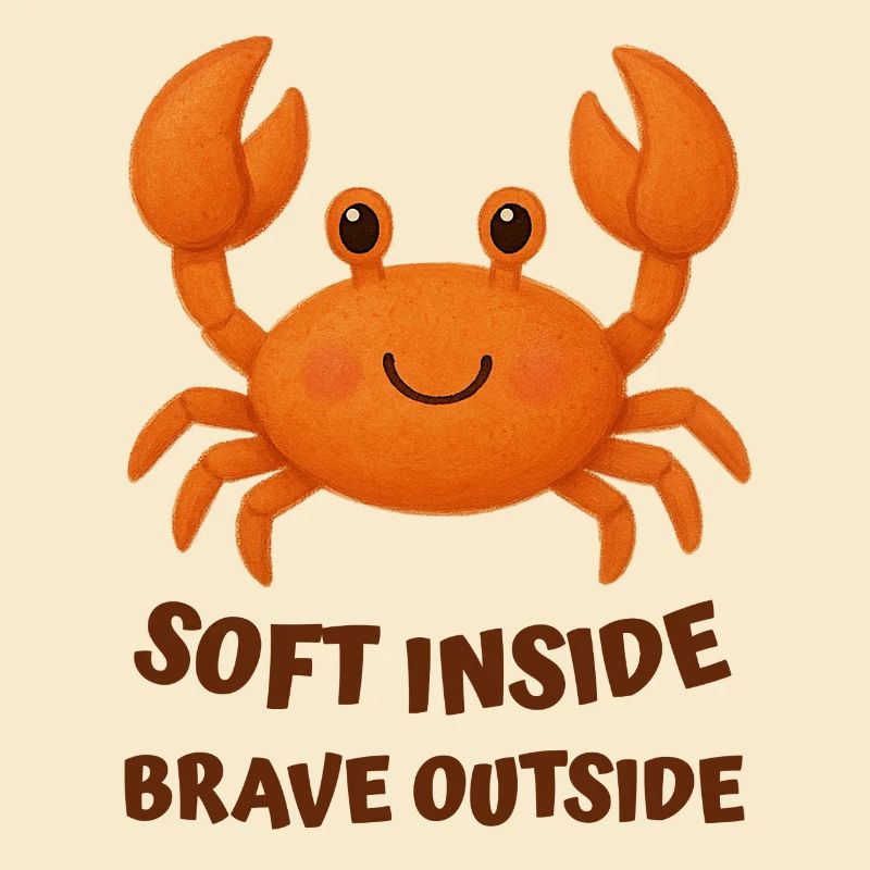 Crab tender on the inside, the outside