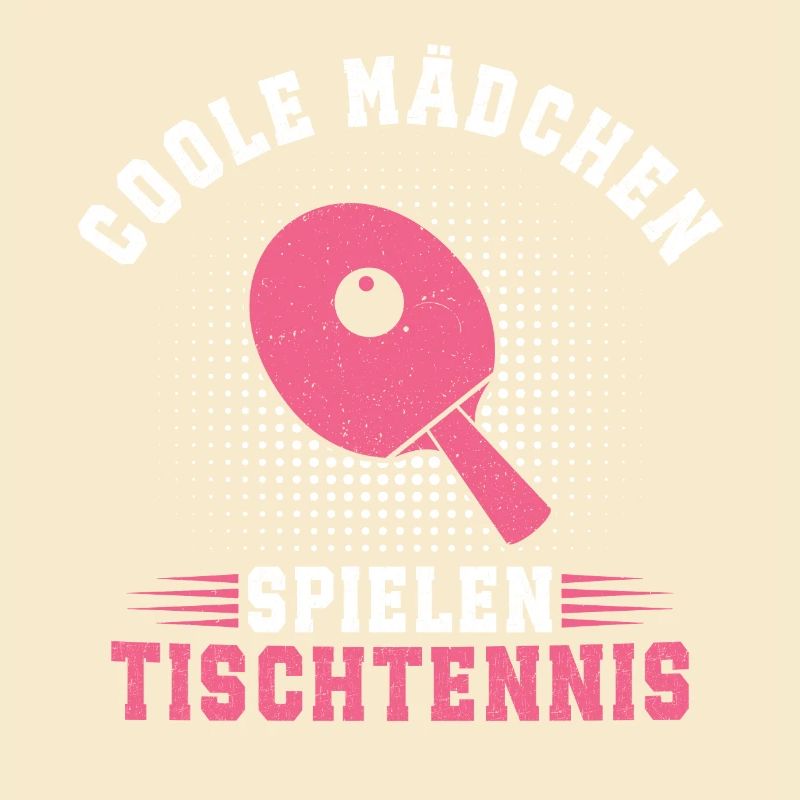 Coole Mädchen spielen Tischtennis 