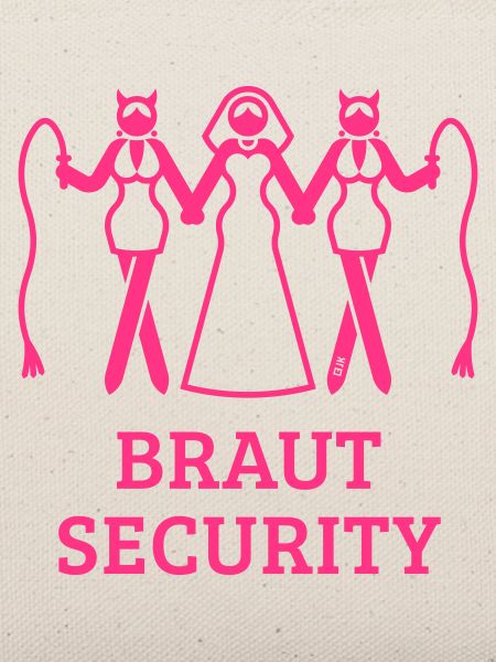 Braut Security (JGA Polterabend Peitsche / Pink)