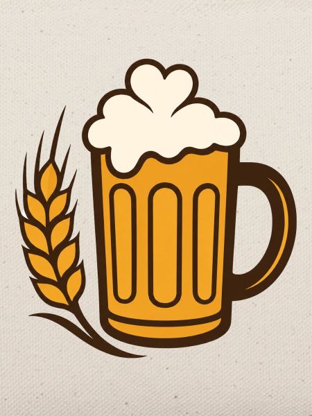 Goldenes Bierglas mit Weizen