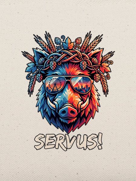 Poly Art Servus Bier Wildschwein
