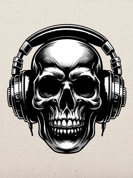 Skull mit Headset