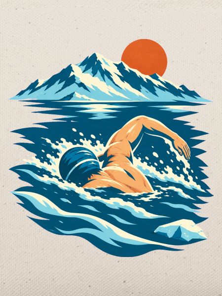Eisbaden Bergsee
