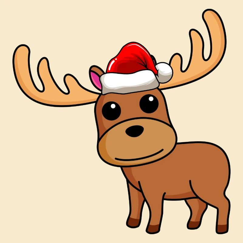 Elch Comic Weihnachten