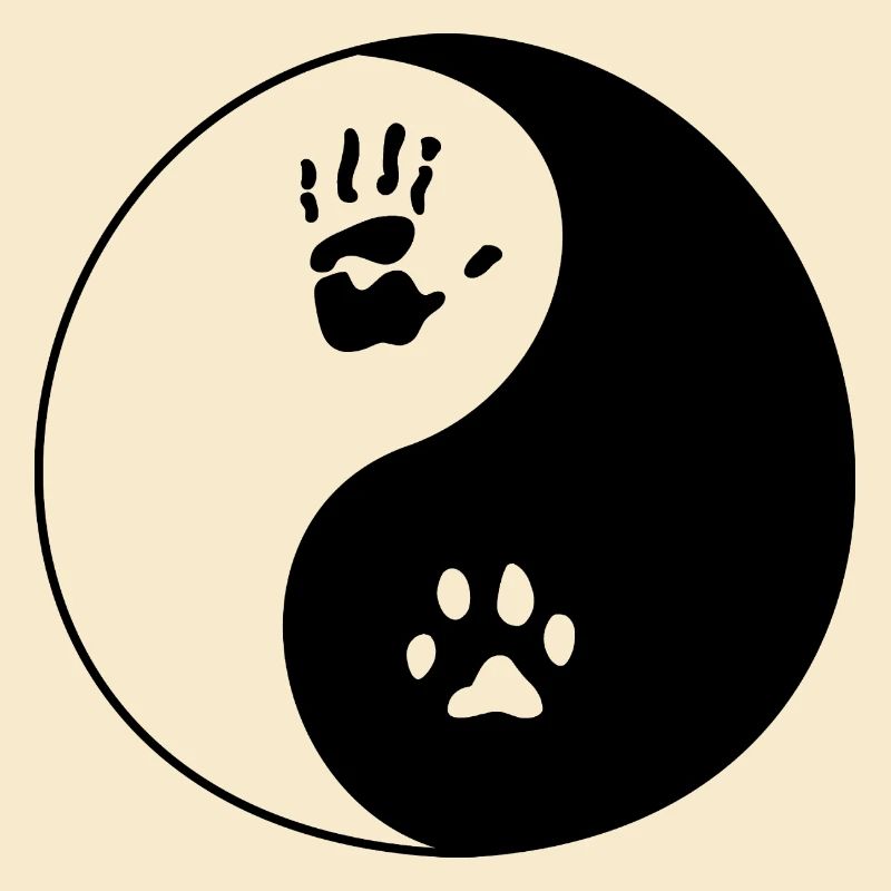Chien homme empreinte