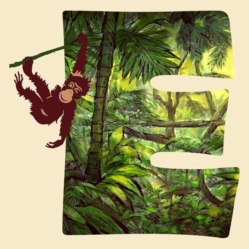 dschungel mit affe e