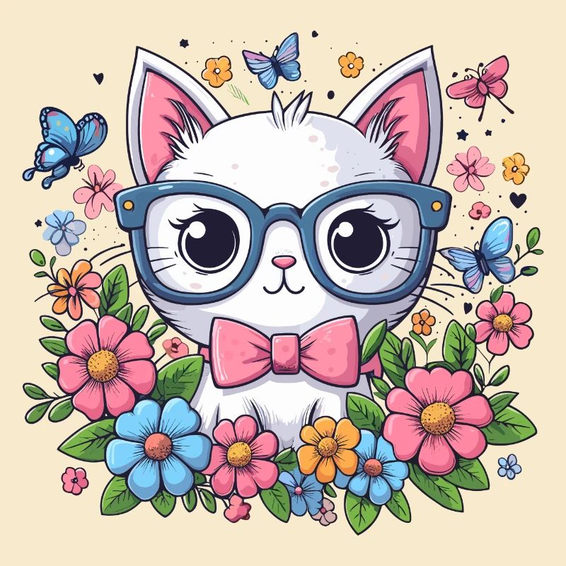 CAT, KITTEN, KITTEN, PET, FLOWER, MEADOW, SPRING