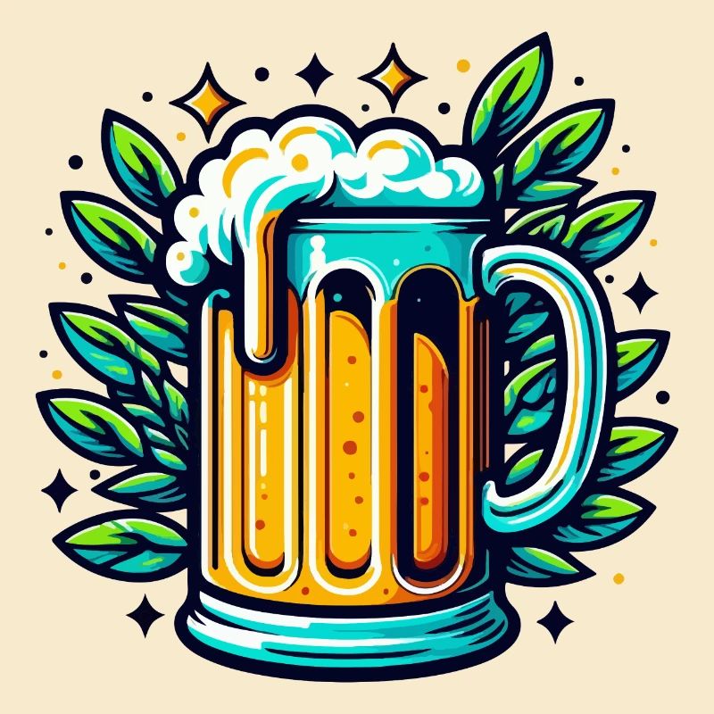 BIÈRE PRESSION, BOISSON, BOISSON, PICHET, MALT, HOUBLON
