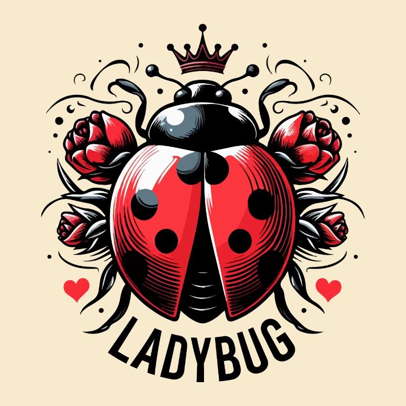LADYBUG LADYBUG FLYING DOTS INSECT LUCK