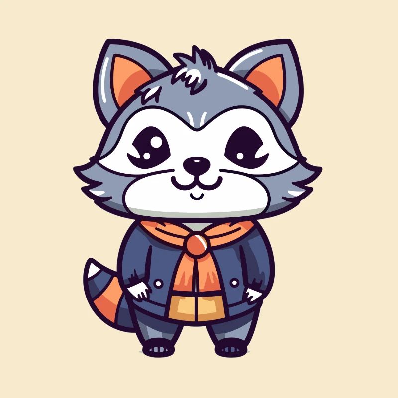 Waschbär - Kawaii Style