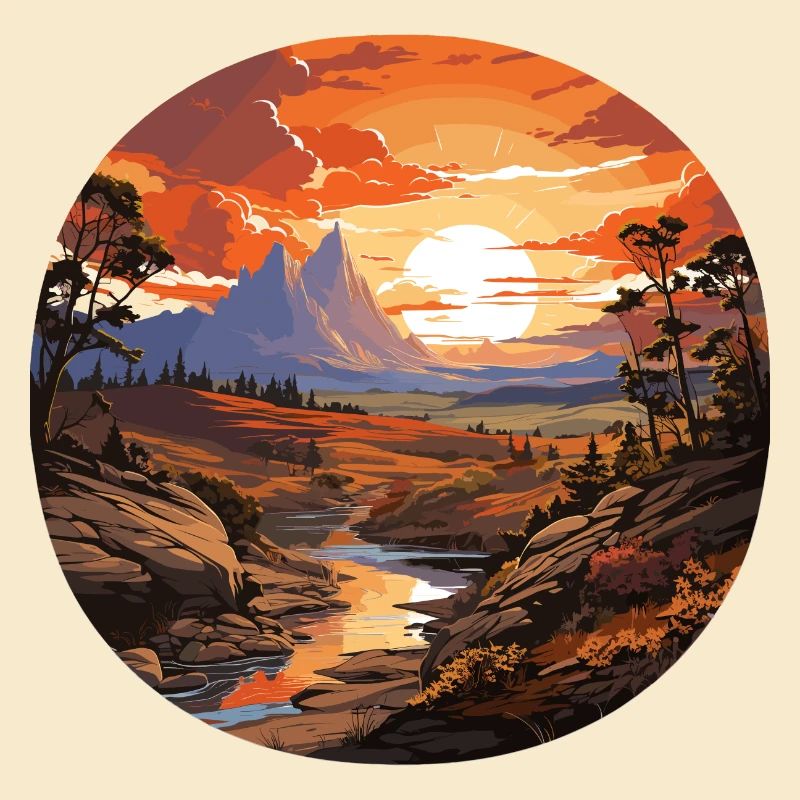 Landschaft - Illustration