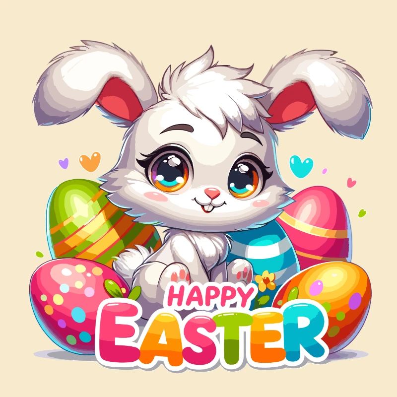 Happy Easter - Easter Bunny Illustration