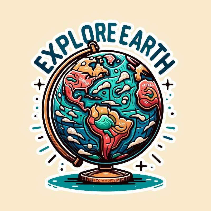 Explore Earth - Erde Illustration