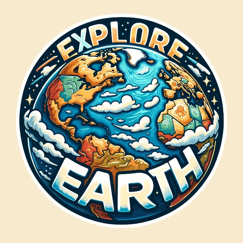 Explore Earth - Erde Illustration